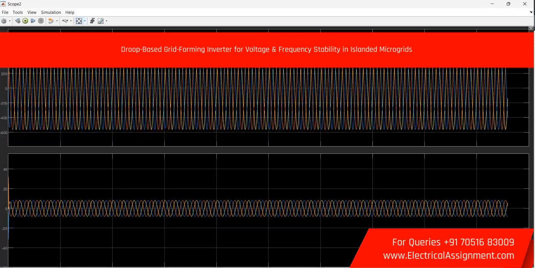 Grid-Forming Inverter Control for Stable Islanded Microgrid Operation - MATLAB Simulink screenshot 7